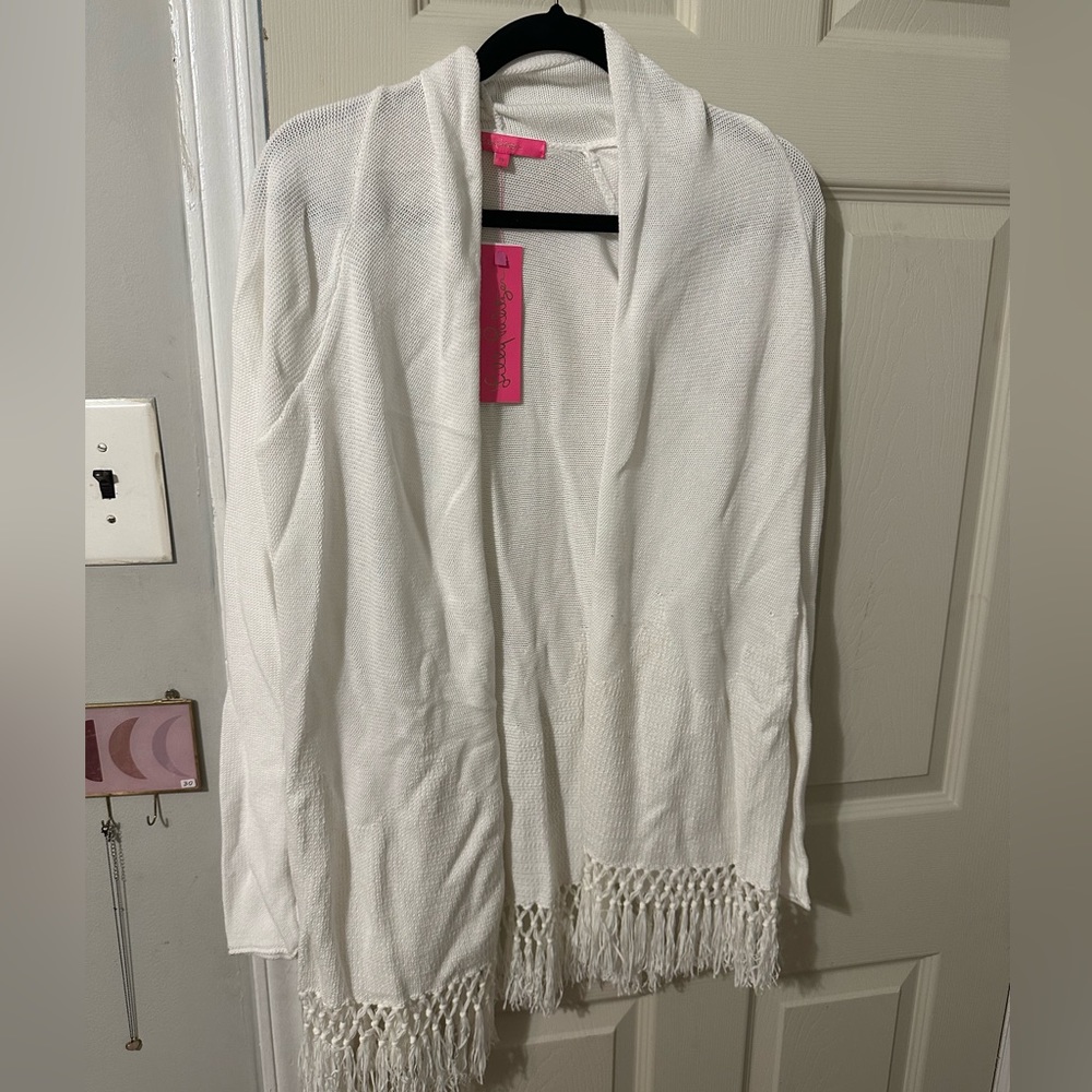 Lilly Pulitzer White Tatum Cardigan Sweater